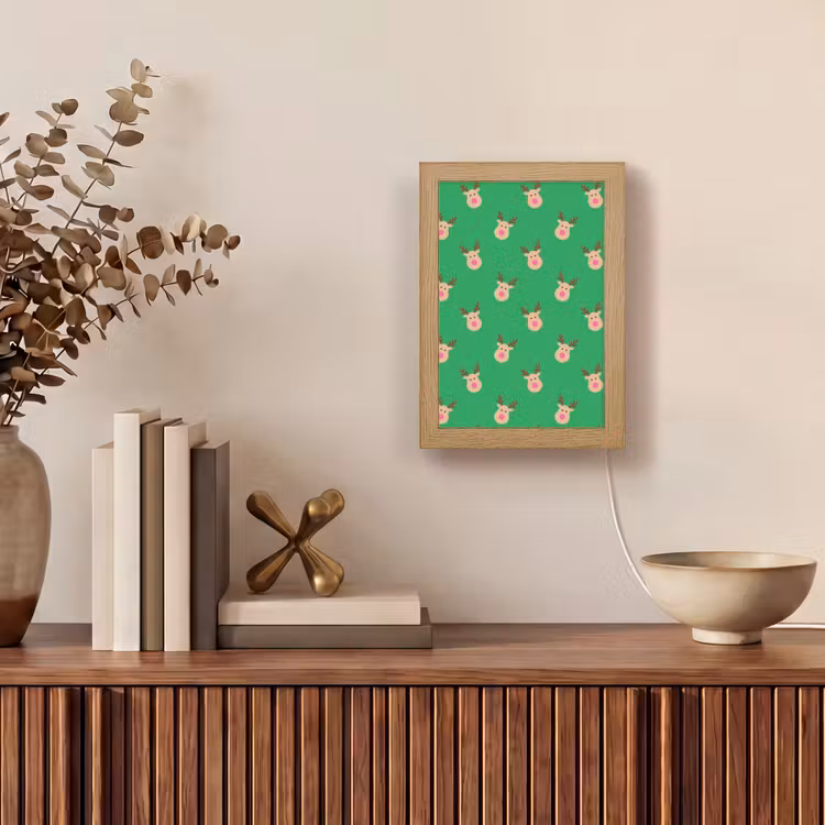 Gepersonaliseerde Lightbox - Rendieren - Kerst - Neon - Groen — 4
