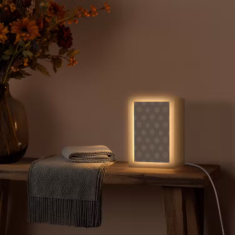 Gepersonaliseerde Lightbox - Sneeuwvlok - Bruin - Kerst — 3
