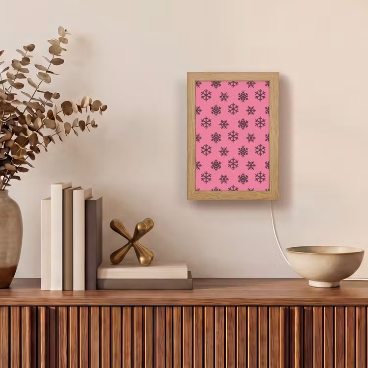 Gepersonaliseerde Lightbox - Sneeuwvlok - Paars - Roze - Kerst — 4