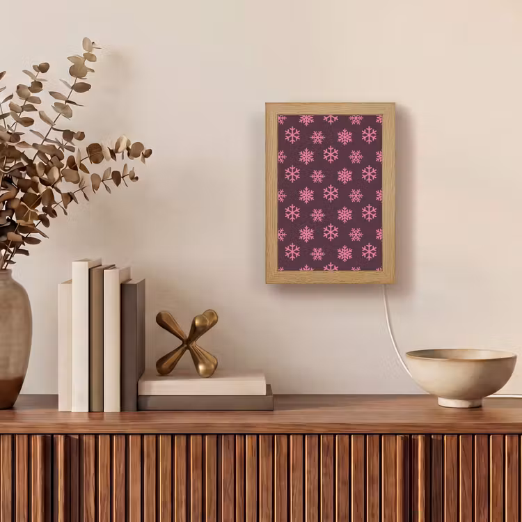 Gepersonaliseerde Lightbox - Sneeuwvlok - Roze - Paars - Kerst — 4