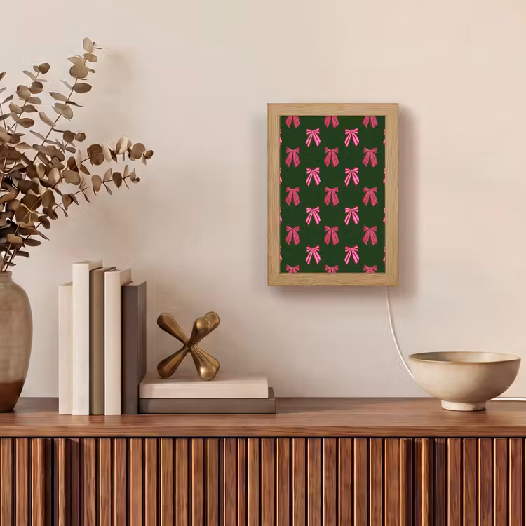 Gepersonaliseerde Lightbox - Strikken - Kerst - Roze - Groen — 4