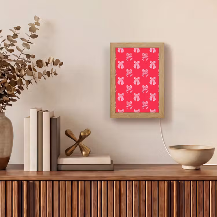 Gepersonaliseerde Lightbox - Strikken - Kerstmis - Rood - Roze — 4