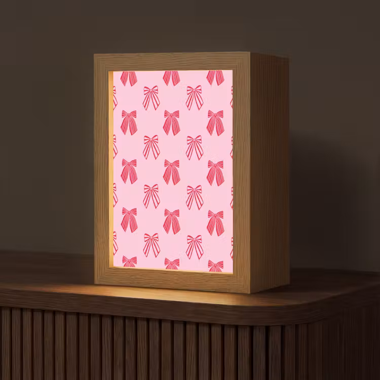 Gepersonaliseerde Lightbox - Strikken - Kerstmis - Roze - Rood — 1