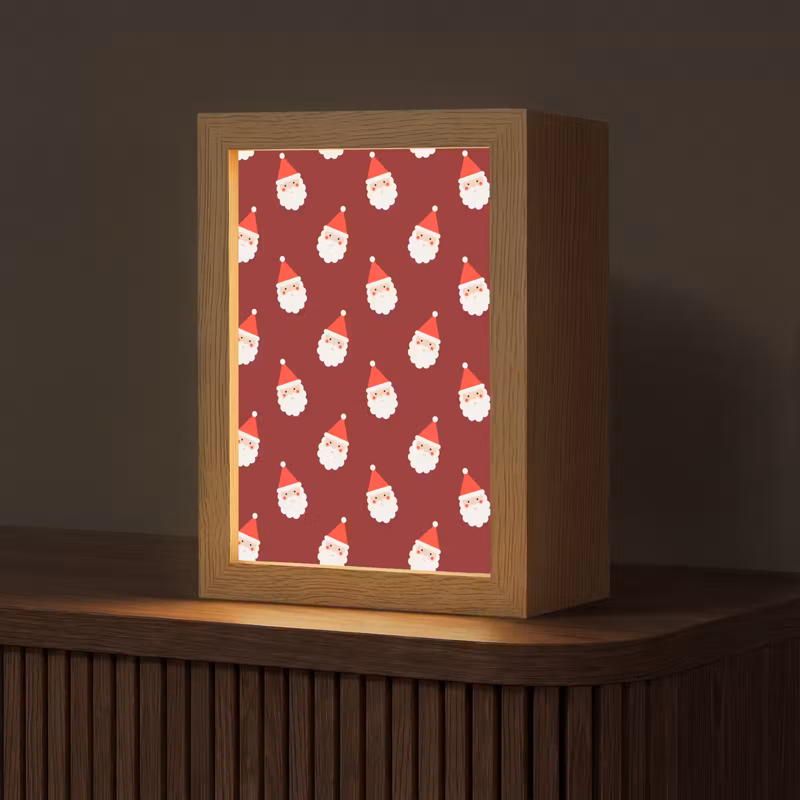 Gepersonaliseerde Lightbox - Kerst - Kerstman - Rood — 1