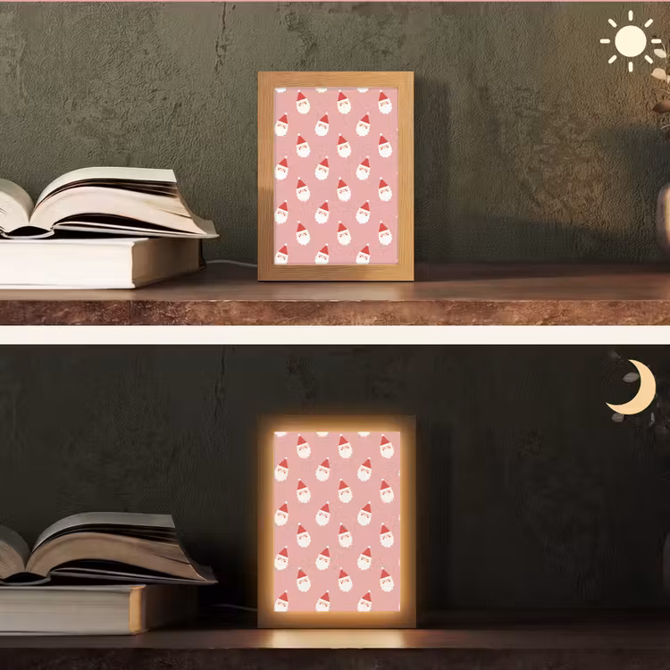 Gepersonaliseerde Lightbox - Kerst - Kerstman - Roze — 5
