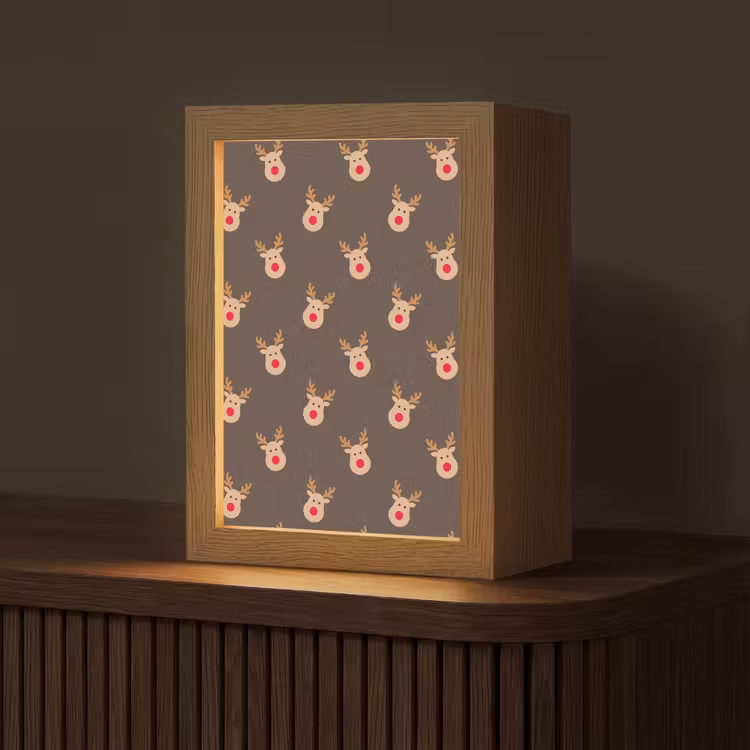 Gepersonaliseerde Lightbox - Kerst - Rendieren - Bruin — 1