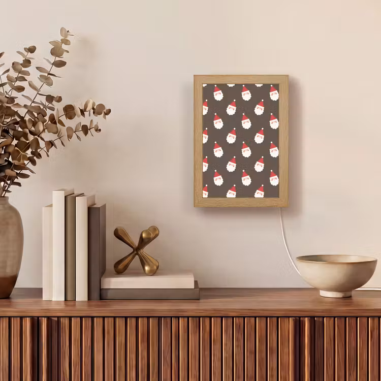 Gepersonaliseerde Lightbox - Kerstman - Kerst - Bruin — 4