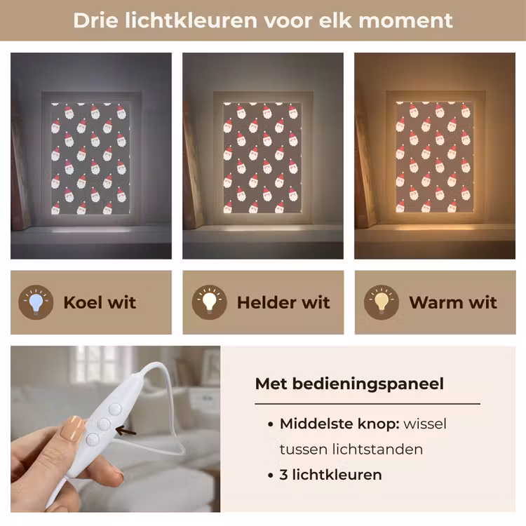 Gepersonaliseerde Lightbox - Kerstman - Kerst - Bruin — 6