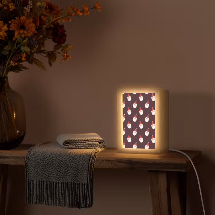Gepersonaliseerde Lightbox - Kerstman - Kerst - Donker - Rood — 3