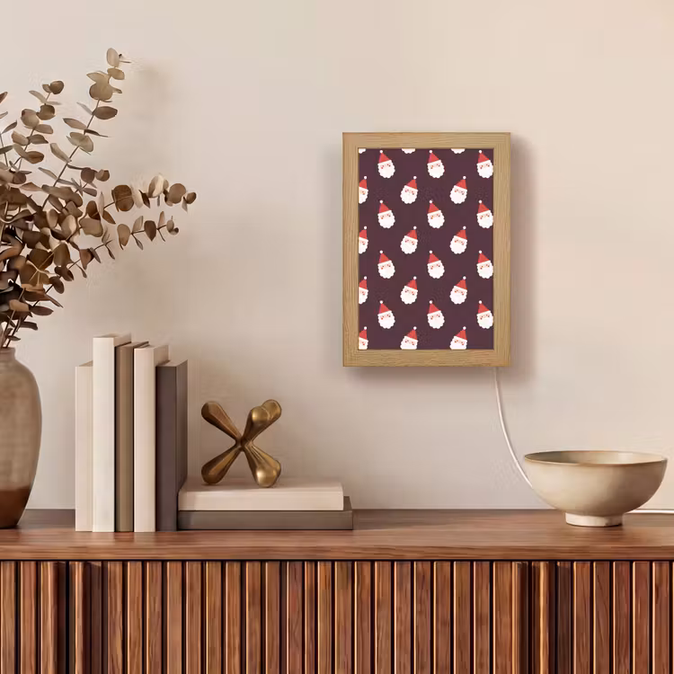 Gepersonaliseerde Lightbox - Kerstman - Kerst - Donker - Rood — 4