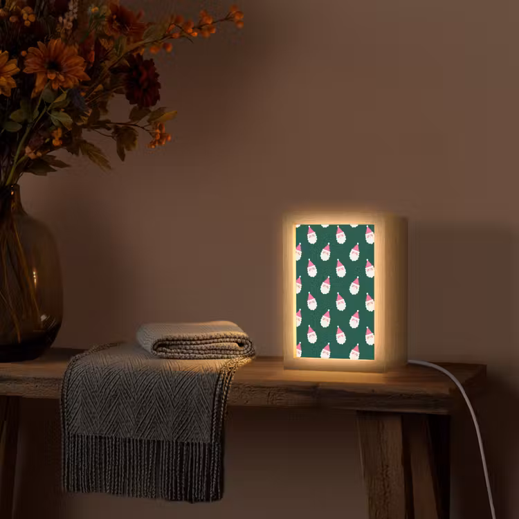 Gepersonaliseerde Lightbox - Kerstman - Kerst - Groen - Roze — 3