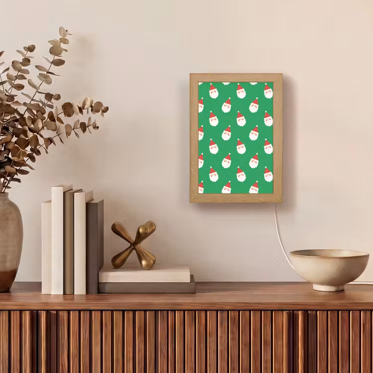 Gepersonaliseerde Lightbox - Kerstman - Kerst - Neon - Groen — 4