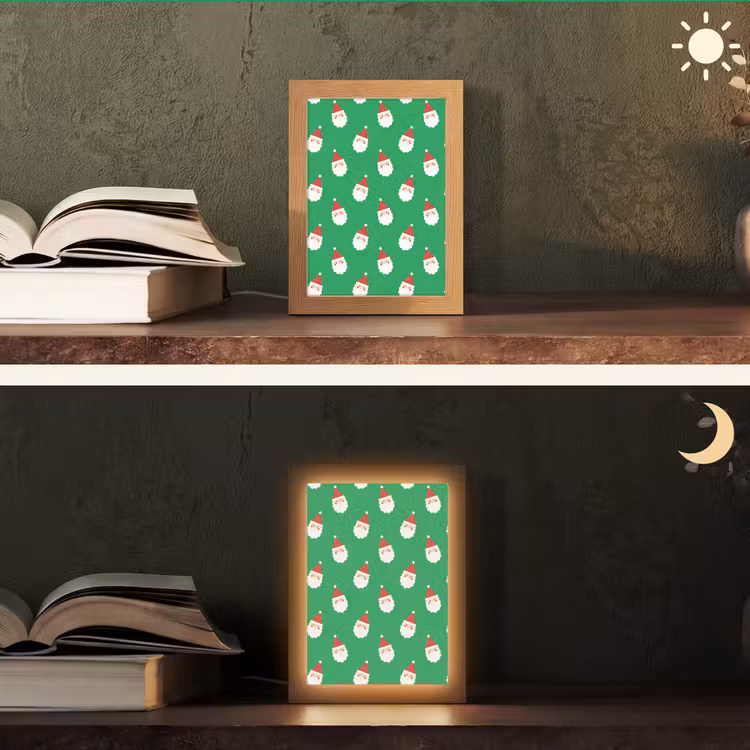 Gepersonaliseerde Lightbox - Kerstman - Kerst - Neon - Groen — 5