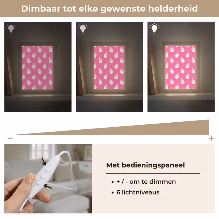 Gepersonaliseerde Lightbox - Kerstman - Kerst - Neon - Roze — 8