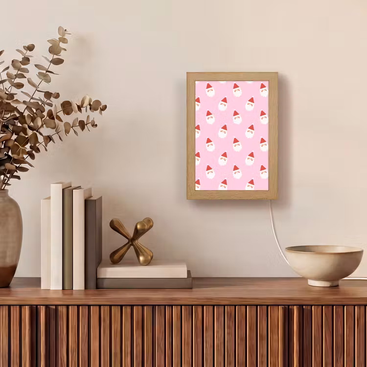 Gepersonaliseerde Lightbox - Kerstman - Kerst - Roze — 4