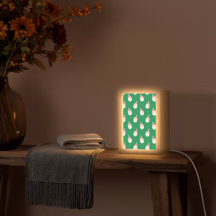 Gepersonaliseerde Lightbox - Kerstman - Kerst - Roze - Groen — 3