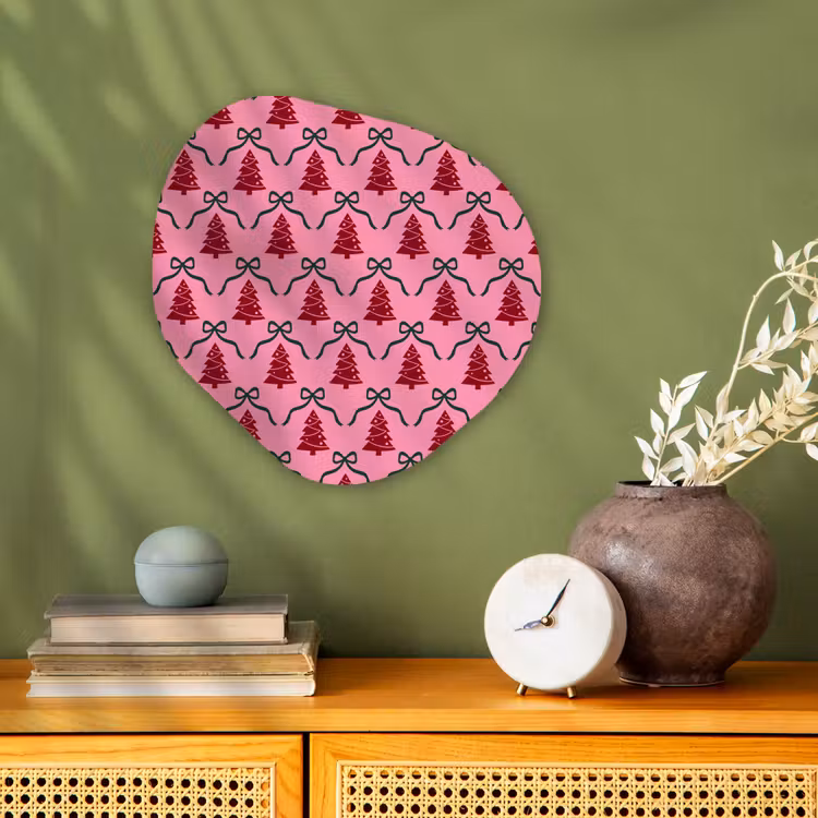 Organisch schilderij - Forex - Kerst - Rood - Groen - Strik — 2