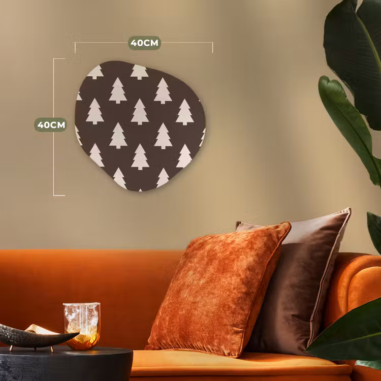 Organisch schilderij - Forex - Kerstboom - Grijs - Crème — 4