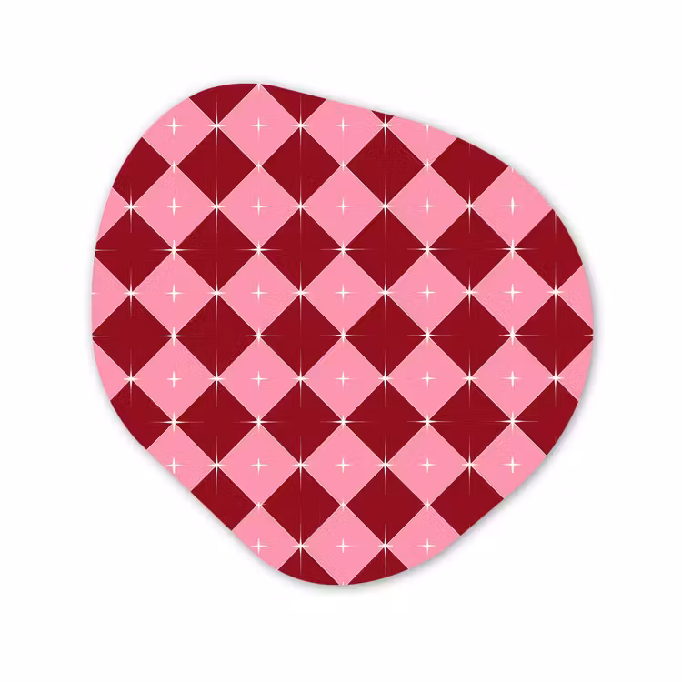 Organisch schilderij - Forex - Ster - Rood - Roze - Kerst — 1