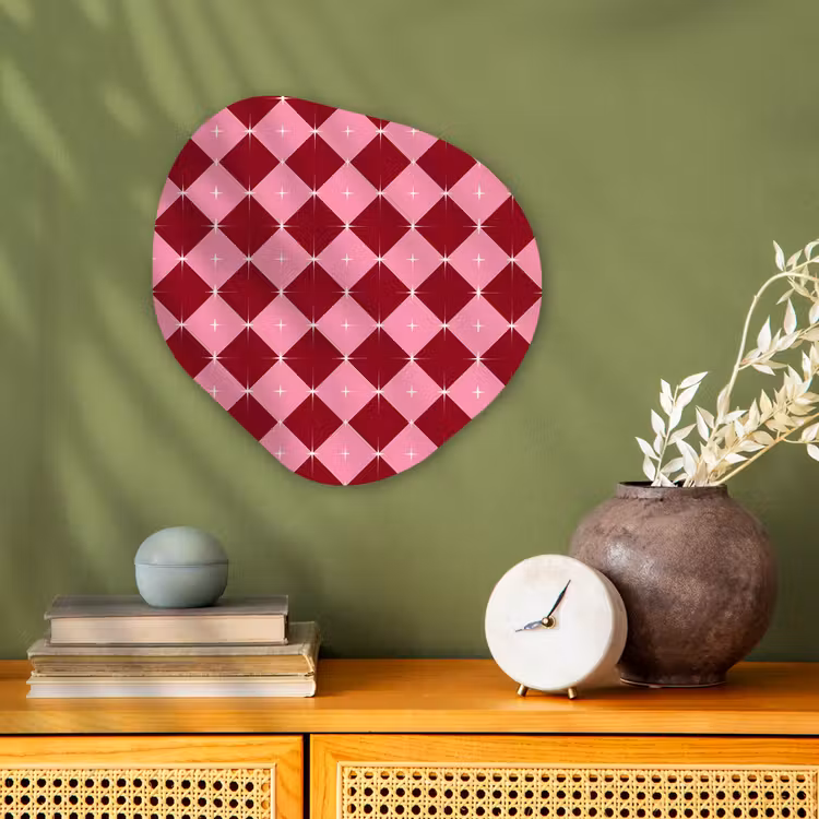Organisch schilderij - Forex - Ster - Rood - Roze - Kerst — 2