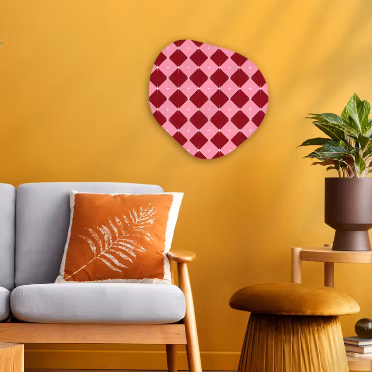 Organisch schilderij - Forex - Ster - Rood - Roze - Kerst — 3