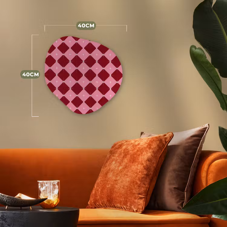 Organisch schilderij - Forex - Ster - Rood - Roze - Kerst — 4