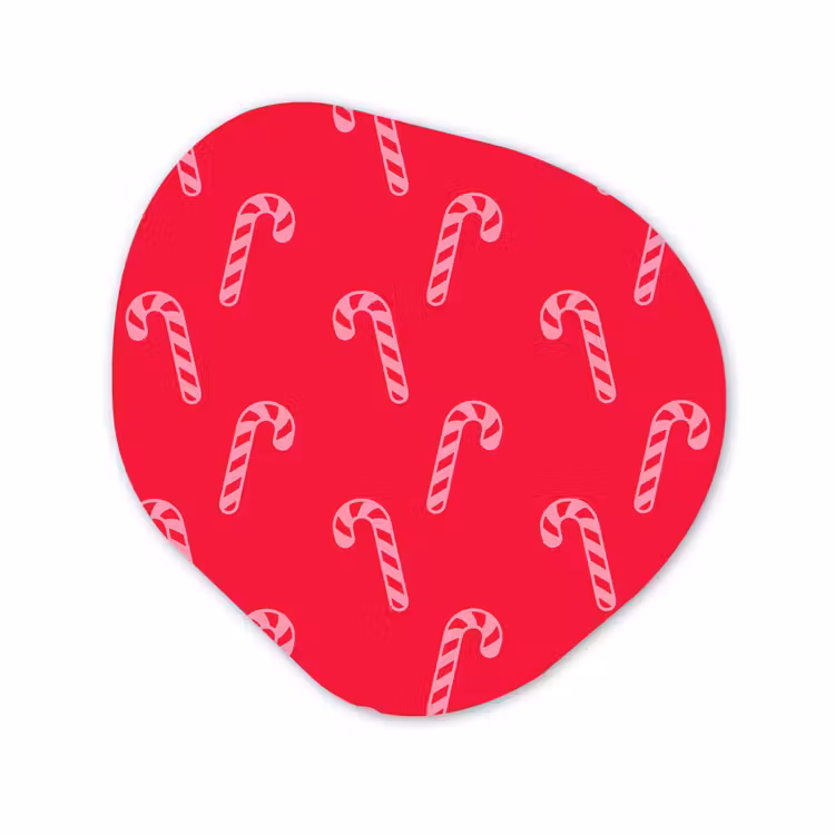 Organisch schilderij - Forex - Kerst - Roze - Rood - Zuurstok — 1