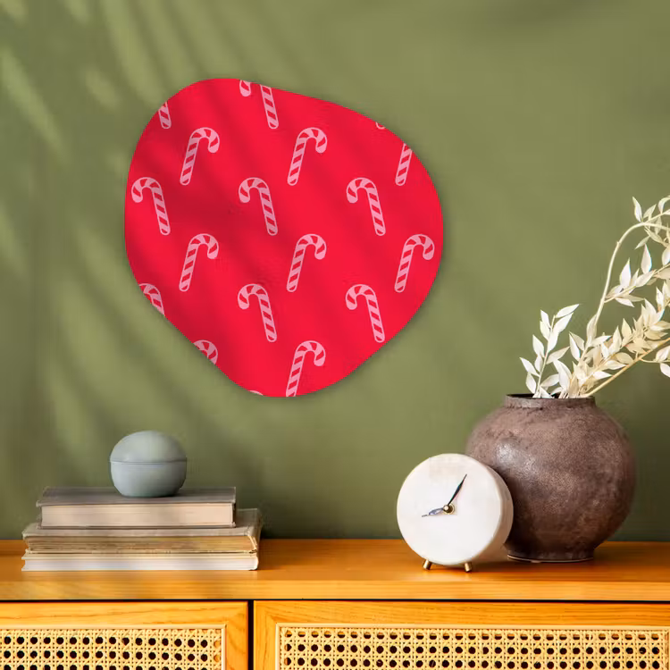 Organisch schilderij - Forex - Kerst - Roze - Rood - Zuurstok — 2