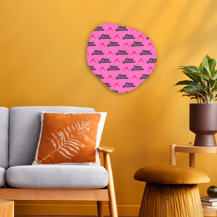 Organisch schilderij - Forex - Tekst - Neon - Roze - Kerst — 3