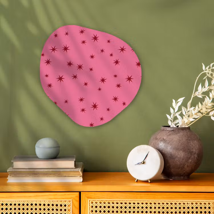 Organisch schilderij - Forex - Kerst - Ster - Rood - Roze — 2