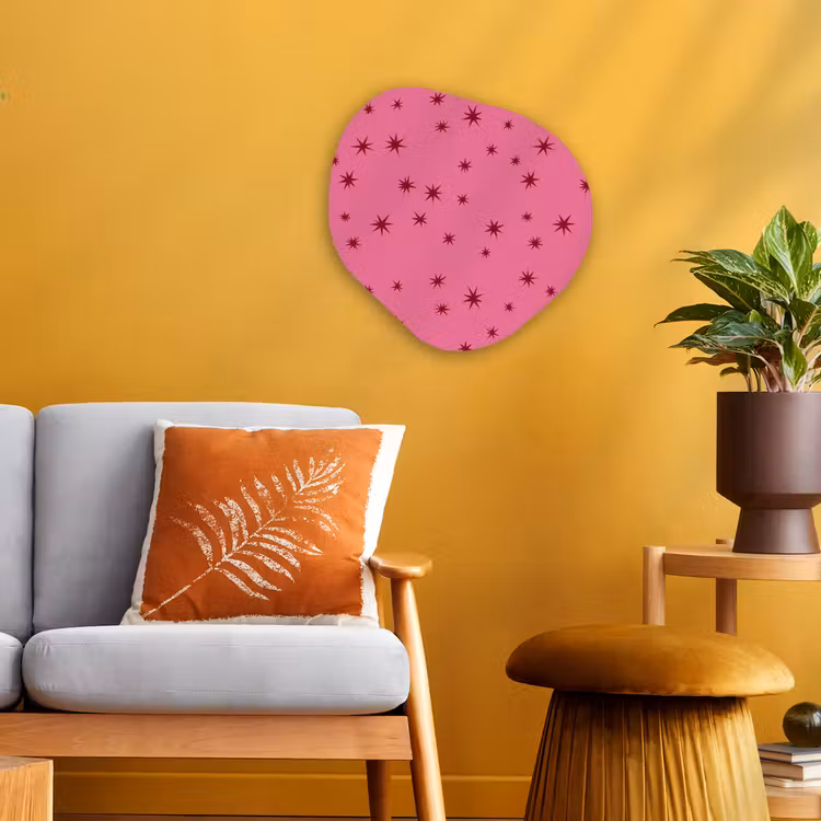 Organisch schilderij - Forex - Kerst - Ster - Rood - Roze — 3