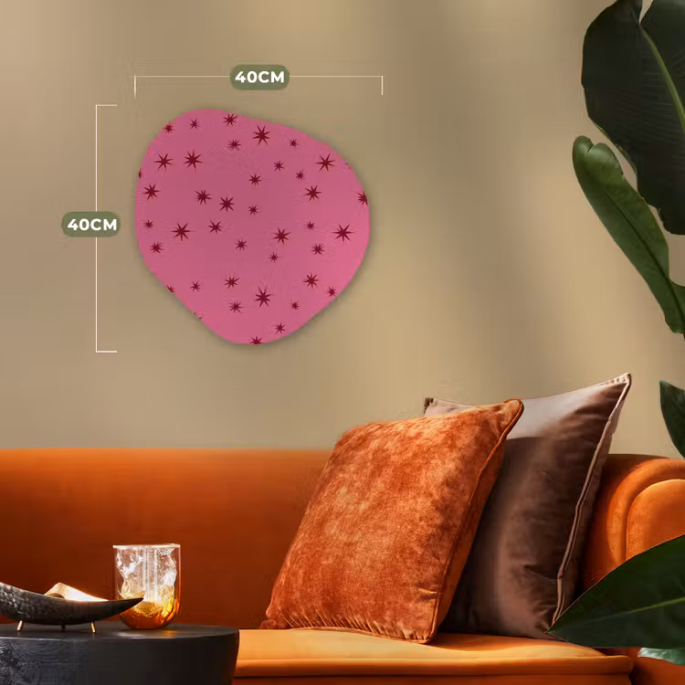 Organisch schilderij - Forex - Kerst - Ster - Rood - Roze — 4