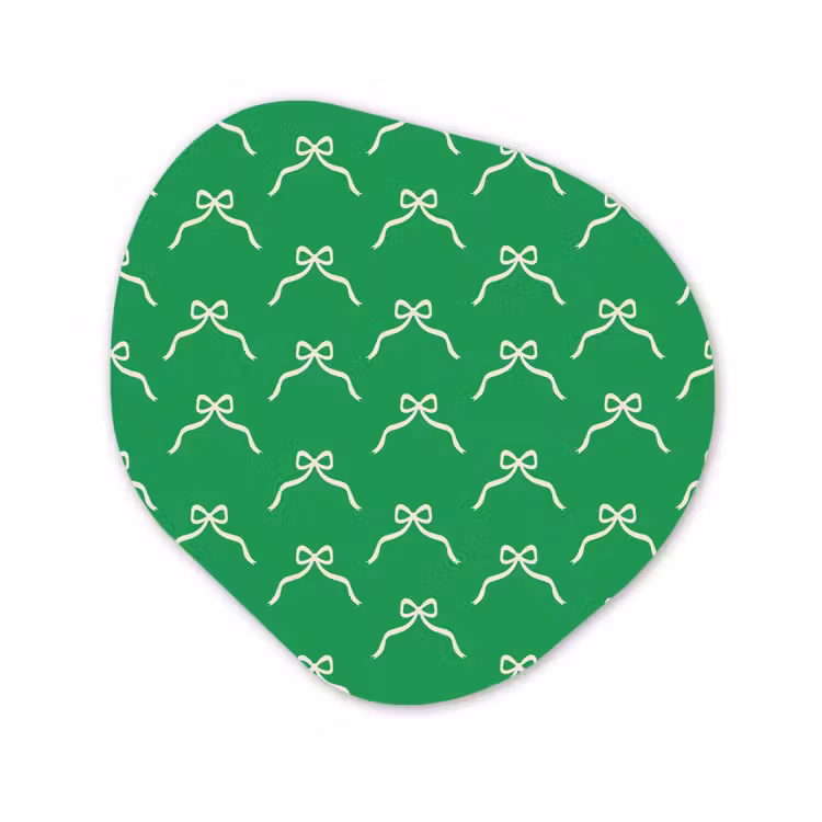 Organisch schilderij - Forex - Strik - Kerst - Groen - Wit — 1