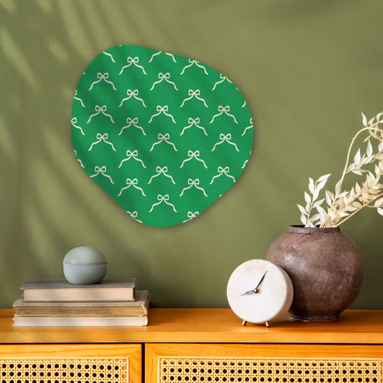 Organisch schilderij - Forex - Strik - Kerst - Groen - Wit — 2