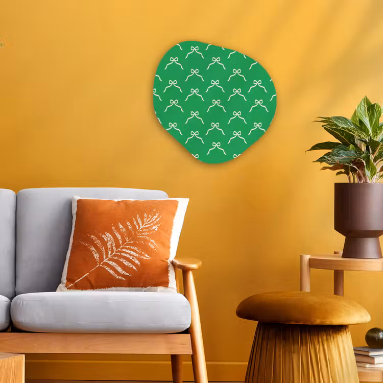 Organisch schilderij - Forex - Strik - Kerst - Groen - Wit — 3