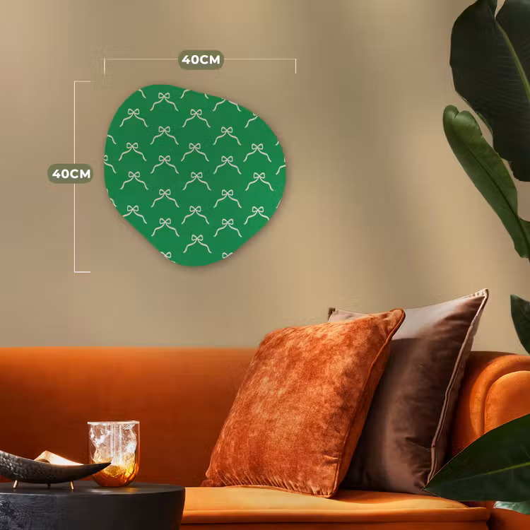 Organisch schilderij - Forex - Strik - Kerst - Groen - Wit — 4