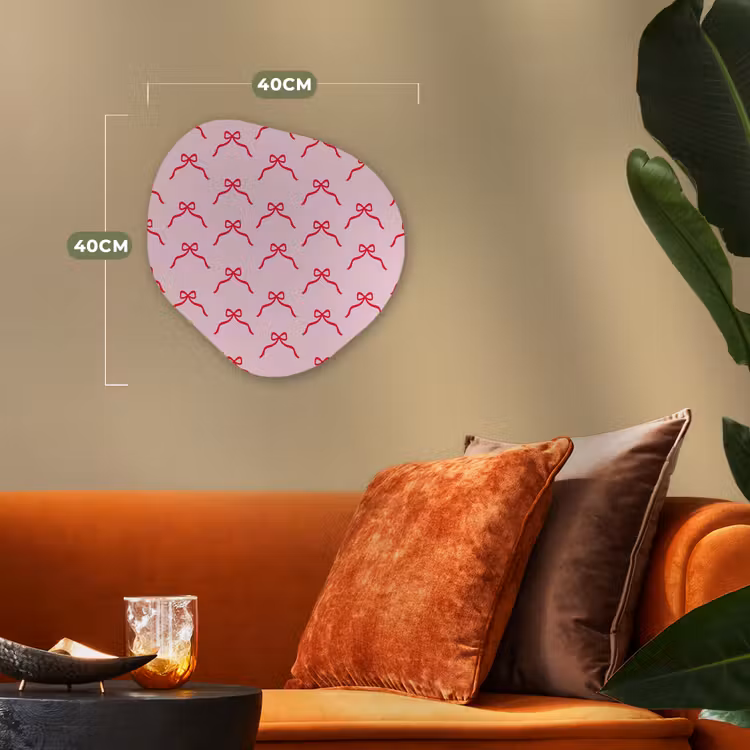 Organisch schilderij - Forex - Strik - Rood - Kerst - Roze — 4