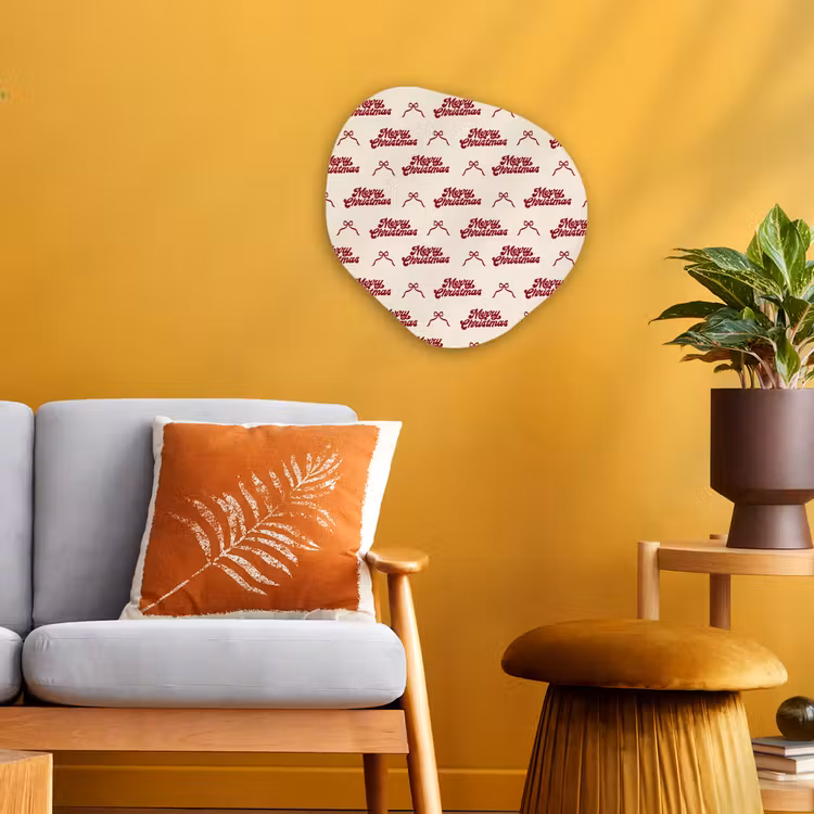 Organisch schilderij - Forex - Tekst - Rood - Crème - Strik — 3