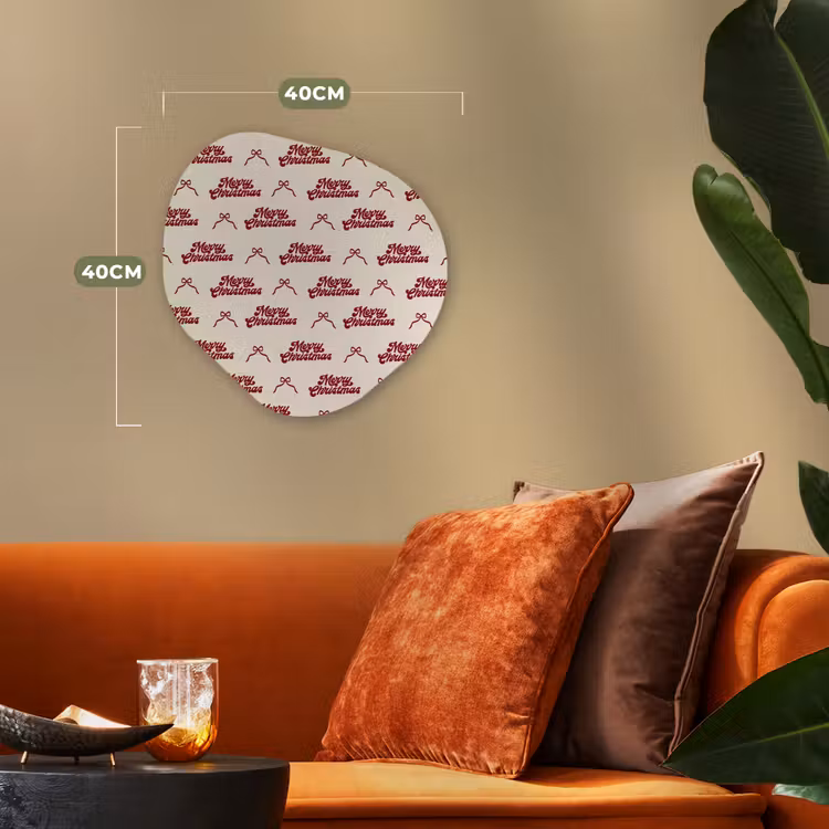 Organisch schilderij - Forex - Tekst - Rood - Crème - Strik — 4