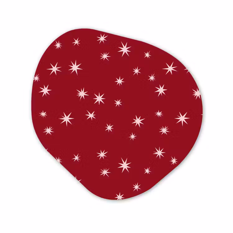 Organisch schilderij - Forex - Rood - Wit - Kerst - Ster — 1