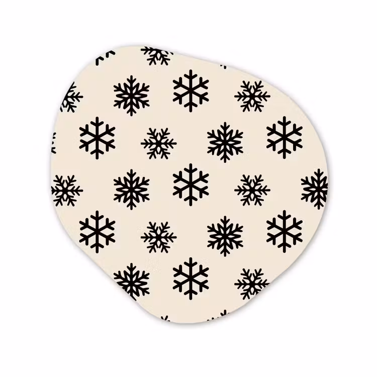 Organisch schilderij - Forex - Sneeuwvlok - Crème - Wit — 1