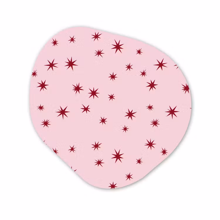 Organisch schilderij - Forex - Ster - Roze - Rood — 1