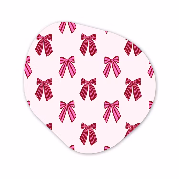 Organisch schilderij - Forex - Strikken - Kerst - Roze — 1