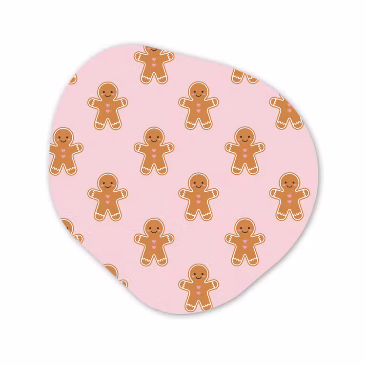 Organisch schilderij - Forex - Peperkoek - Kerst - Roze — 1