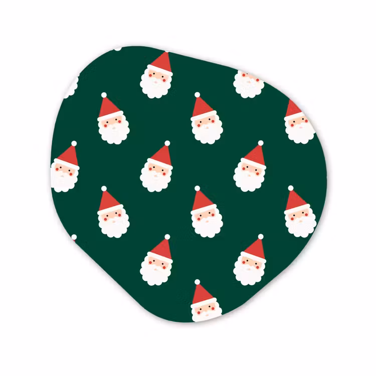 Organisch schilderij - Forex - Kerstman - Kerst - Groen — 1