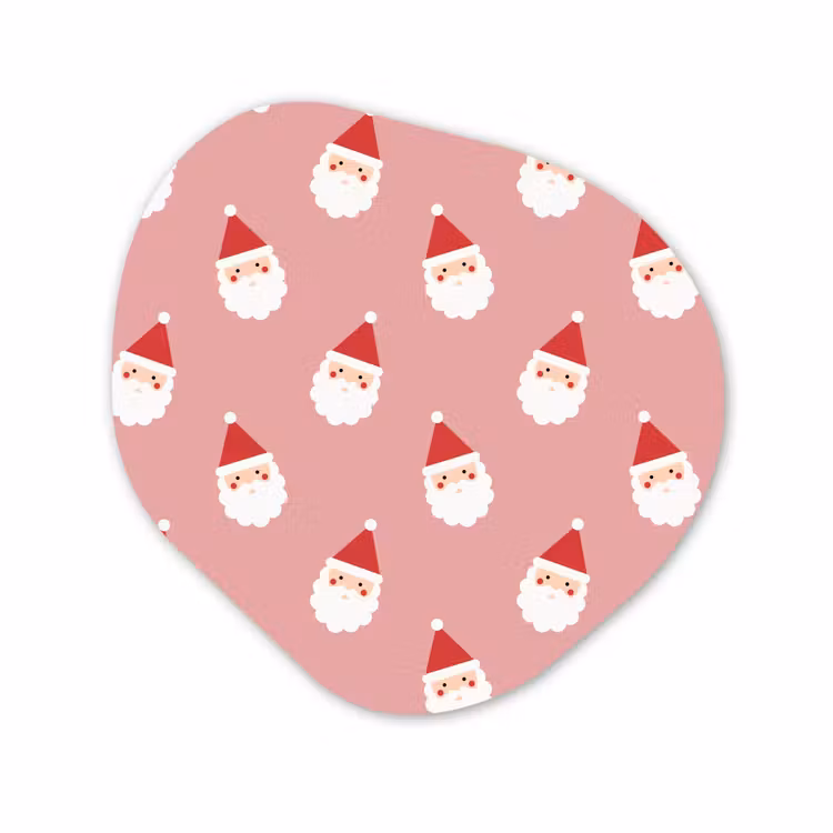 Organisch schilderij - Forex - Kerst - Kerstman - Roze — 1