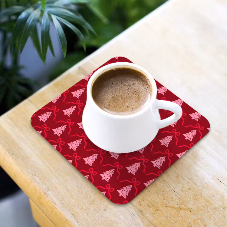Onderzetter​ - Strik - Rood - Roze - Kerst — 3
