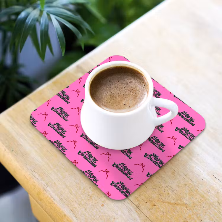 Onderzetter - Tekst - Neon - Roze - Kerst — 3