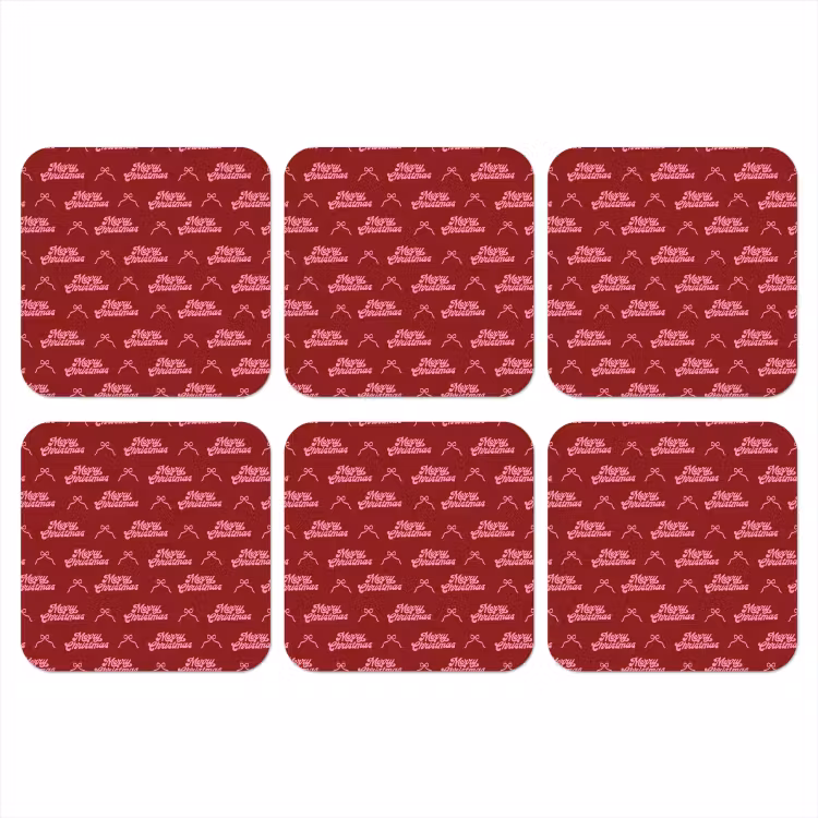 Onderzetter - Tekst - Rood - Roze - Strik — 1