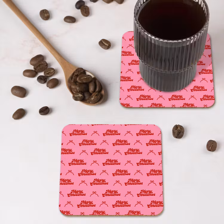 Onderzetter​ - Tekst - Strik - Rood - Roze — 4